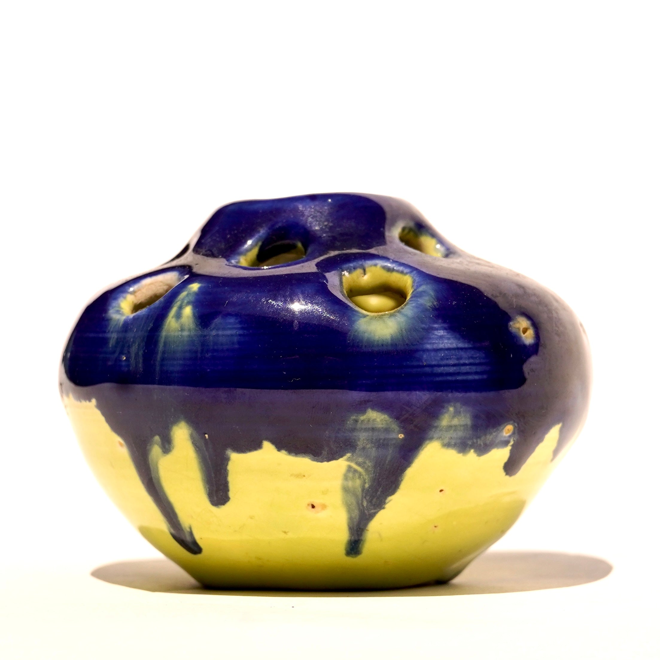 Blue Drip Bud Vase
