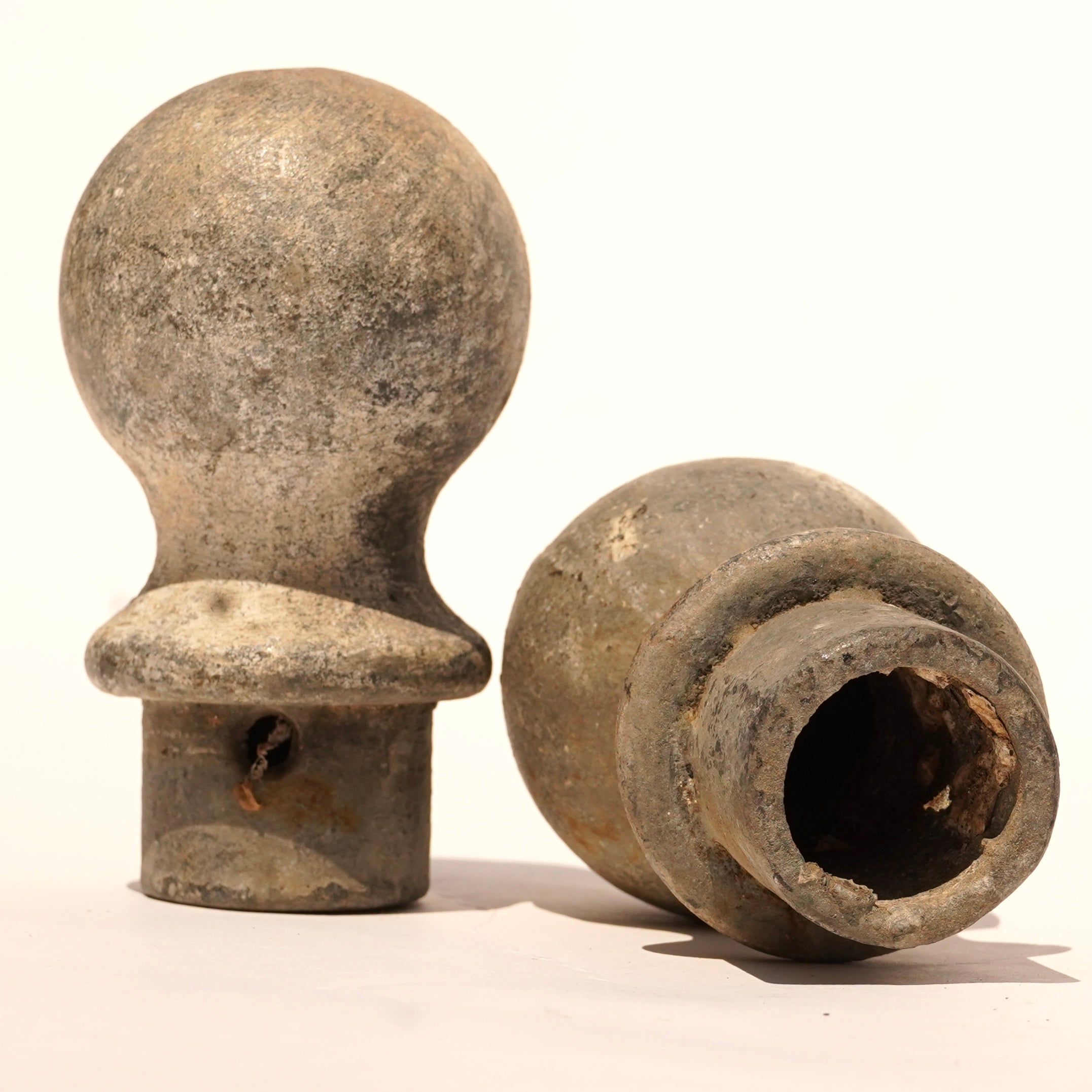 Cast Iron Finial - Set of Two