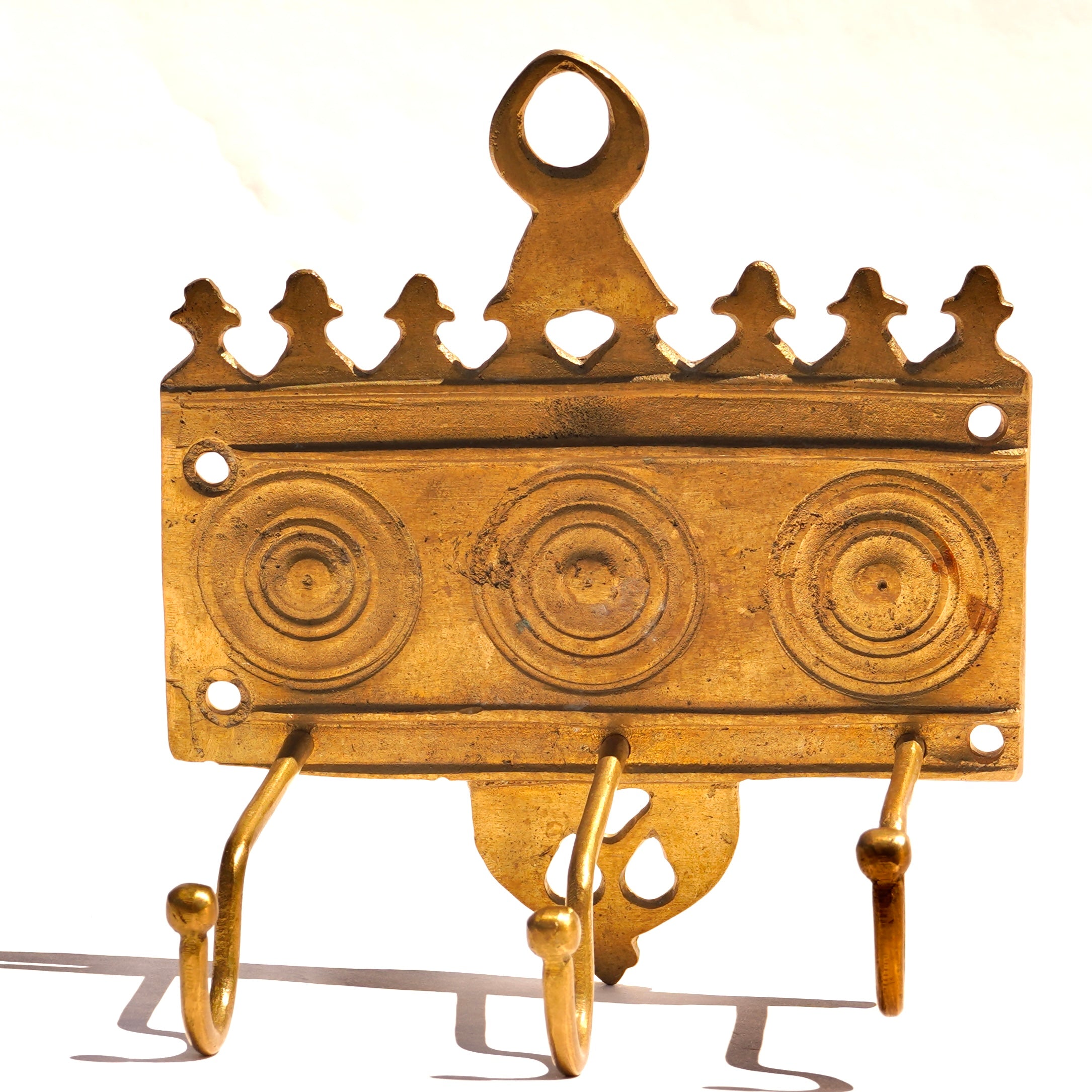 Brass Doorside Triple Hook