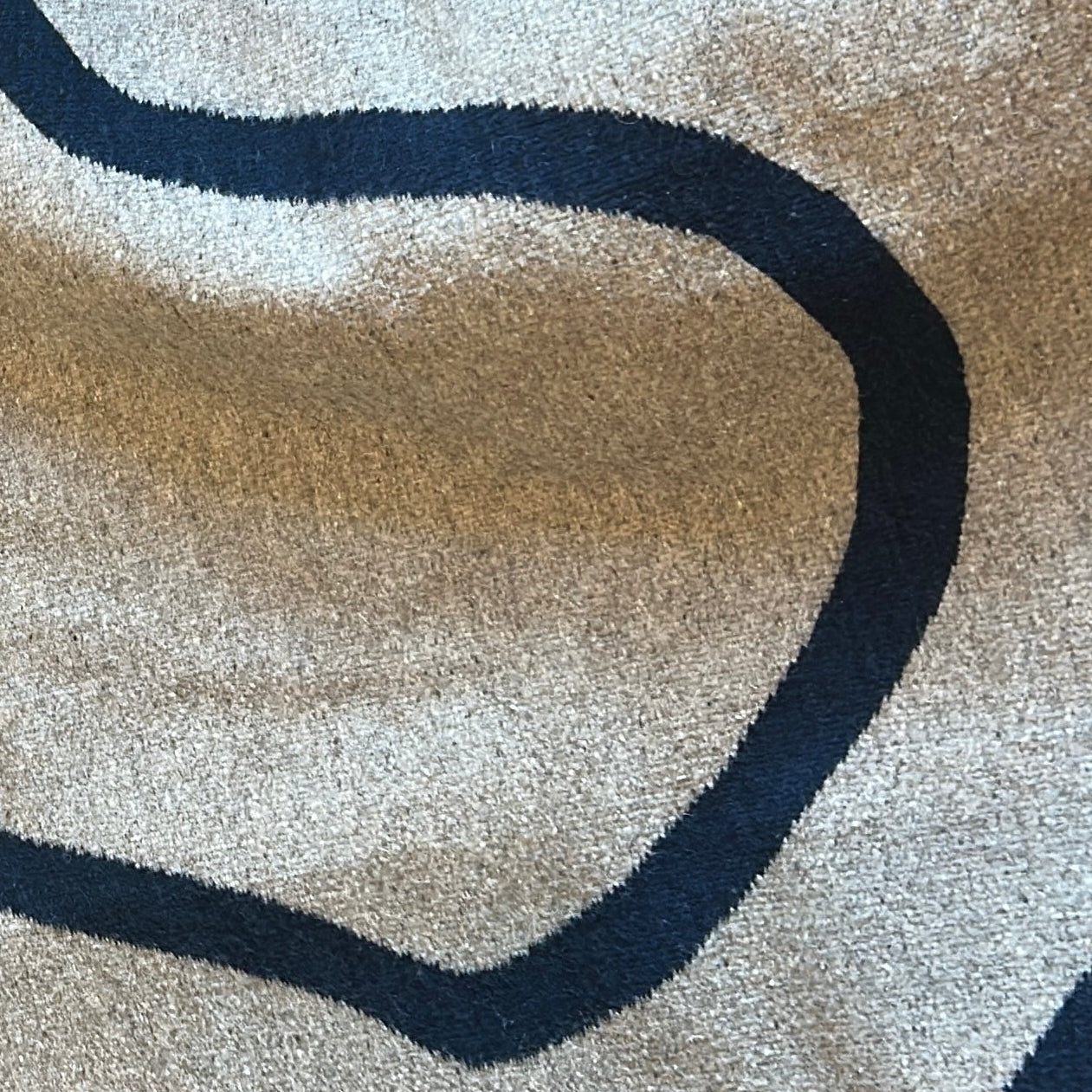 Rug: Blue Lines & Brown Dots