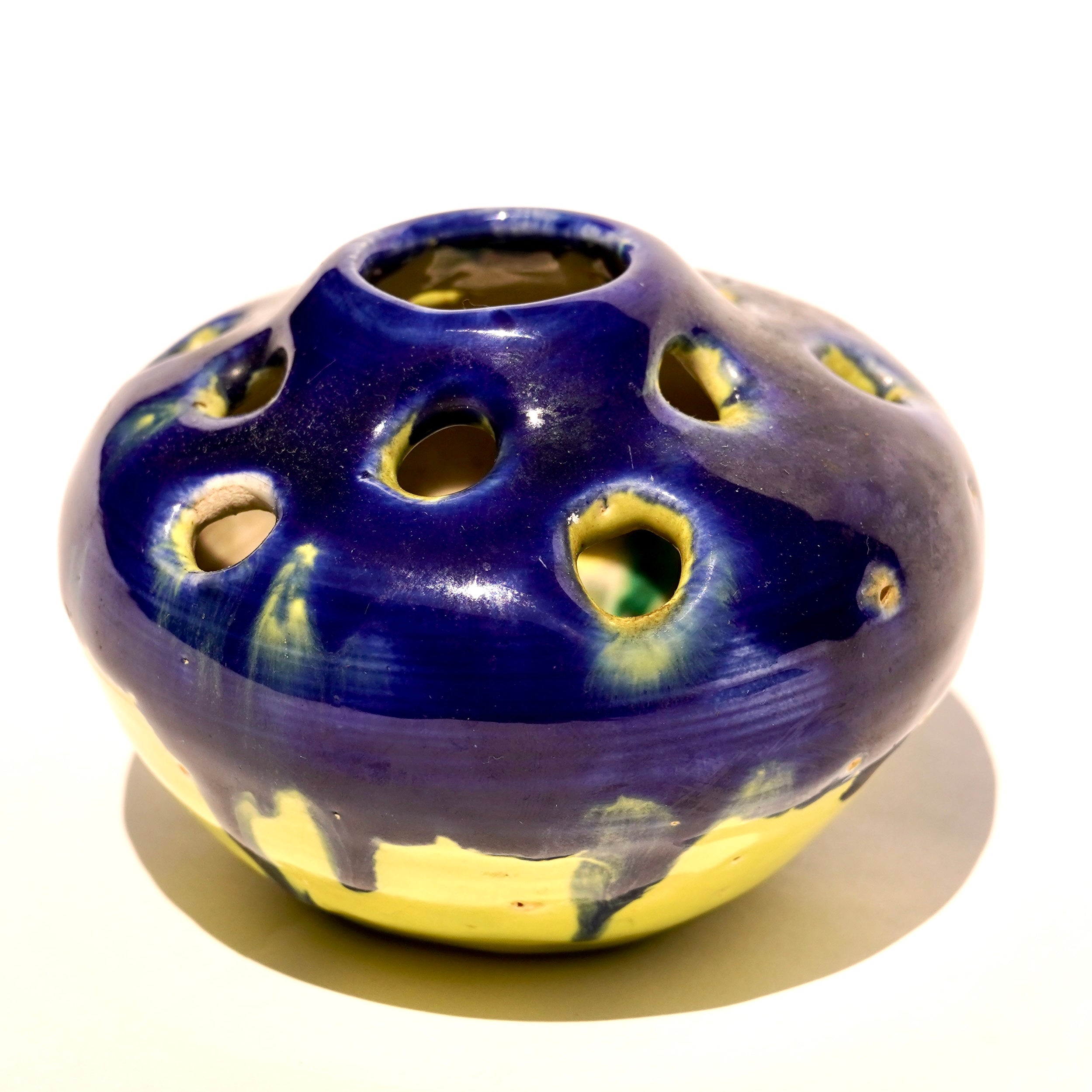 Blue Drip Bud Vase