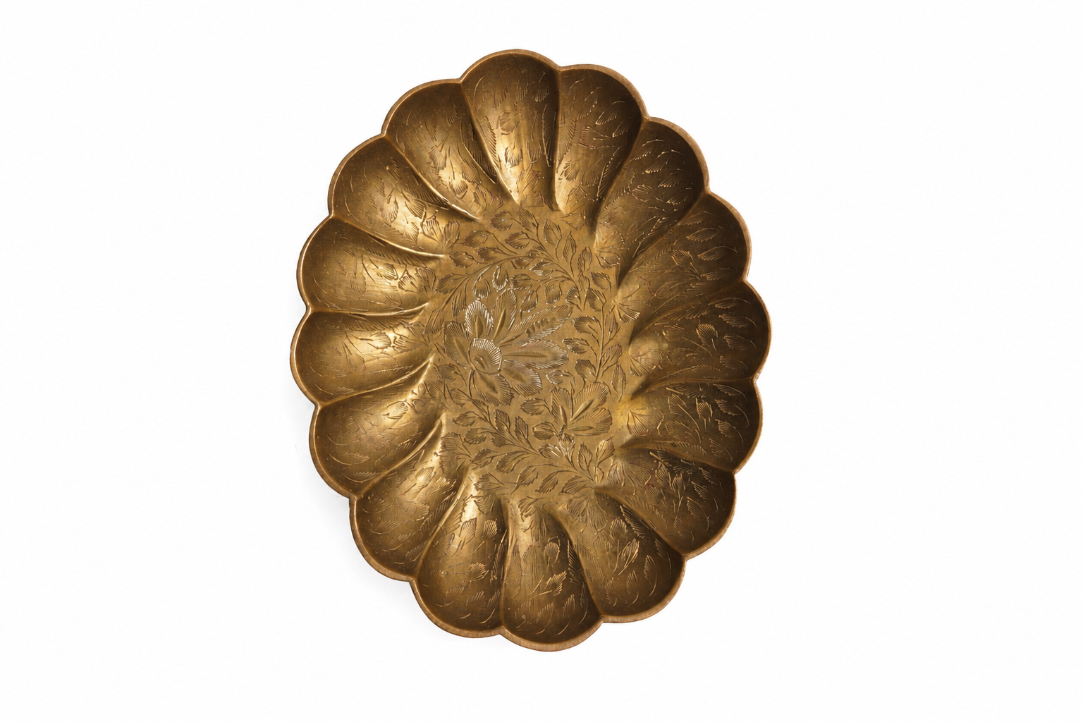 Etched Small Scalloped Platter