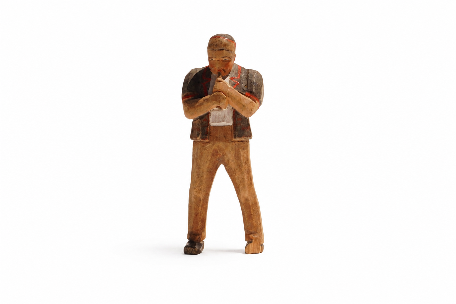 HANDCARVED TINY MUSIC MAN